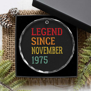 Legend Since November 1975 Crystal Glass Ornament Vintage Retro 50th Birthday Gifts TS10 Print Your Wear
