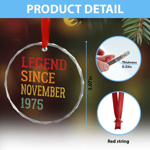 Legend Since November 1975 Crystal Glass Ornament Vintage Retro 50th Birthday Gifts TS10 Print Your Wear