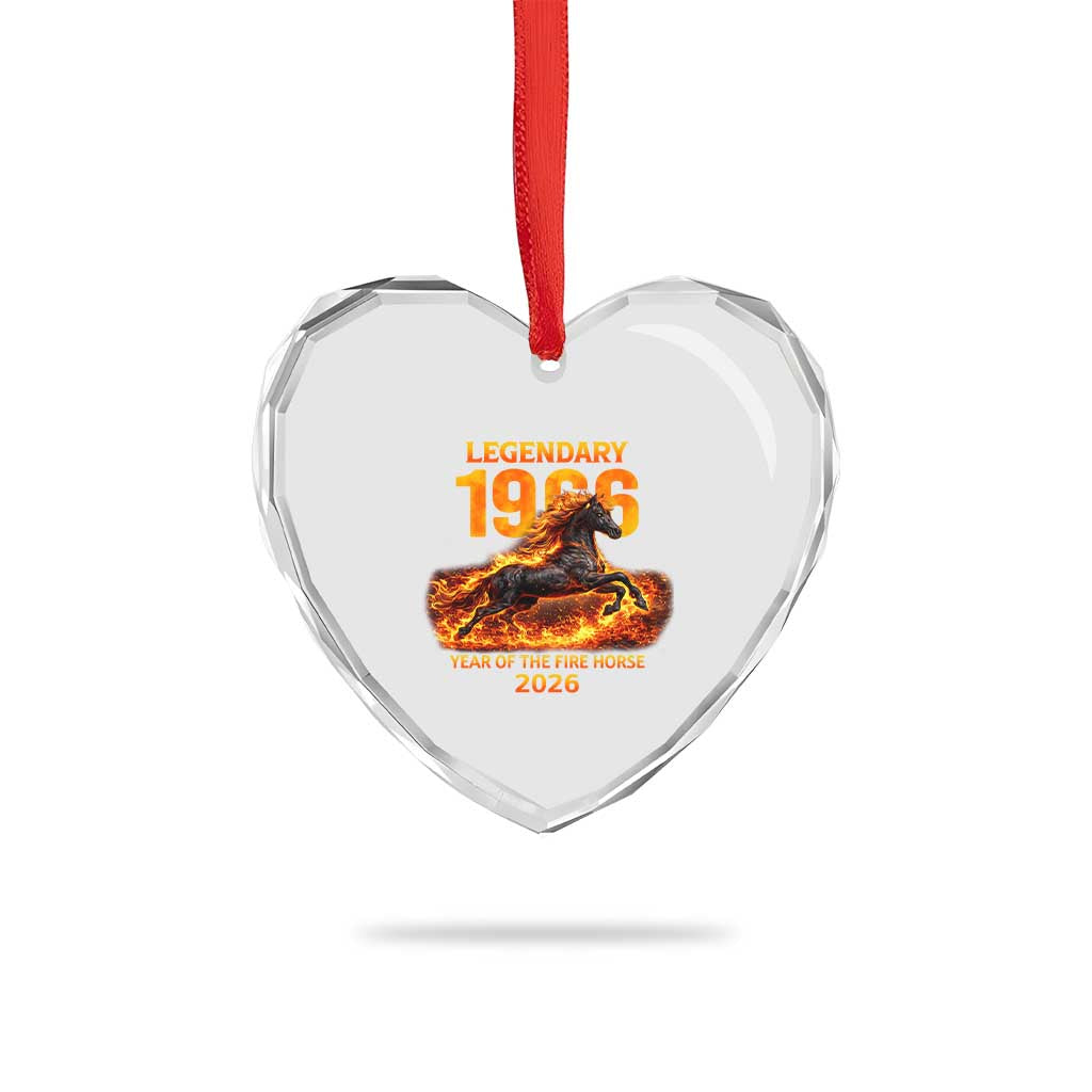 Legendary 1966 Year of the Fire Horse Heart Crystal Glass Ornament Fiery 2026 Zodiac Birthday Gift TS02 Print Your Wear