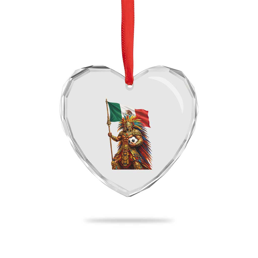 Legendary Mexican Soccer Warrior Pride Heart Crystal Glass Ornament TS12 Print Your Wear