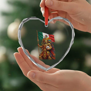 Legendary Mexican Soccer Warrior Pride Heart Crystal Glass Ornament TS12 Print Your Wear