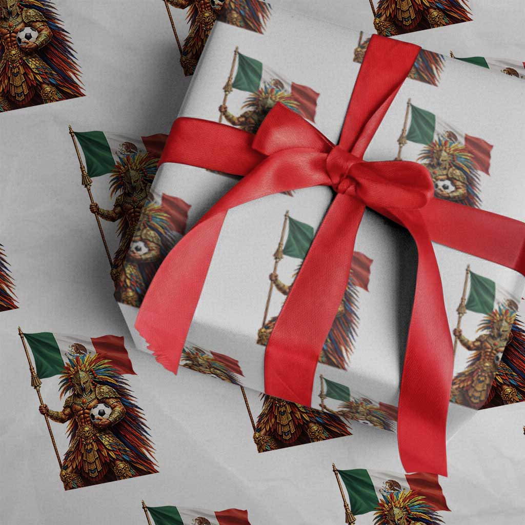 Legendary Mexican Soccer Warrior Pride Wrapping Paper Roll TS12 White Print Your Wear