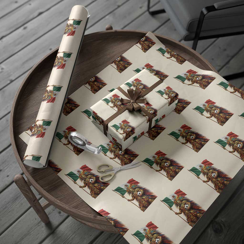 Legendary Mexican Soccer Warrior Pride Wrapping Paper Roll TS12 Beige Print Your Wear