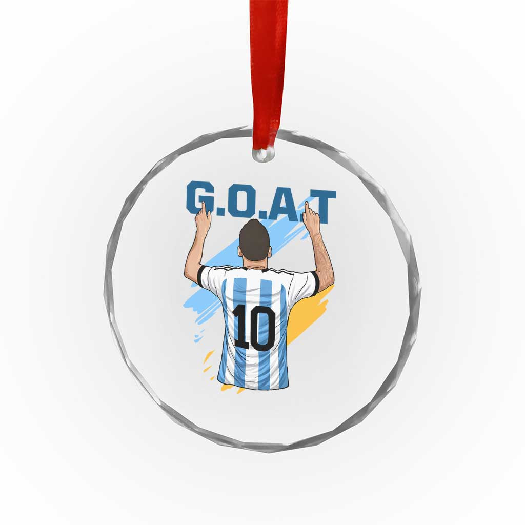 Legendary Number 10 Crystal Glass Ornament Goat Of Soccer Gift For Fans TS12 Print Your Wear