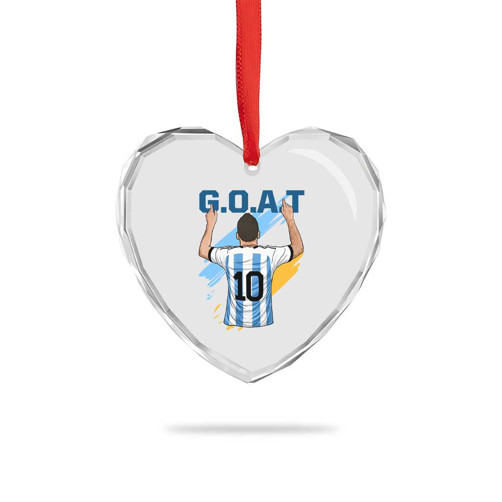 Legendary Number 10 Heart Crystal Glass Ornament Goat Of Soccer Gift For Fans TS12 Print Your Wear