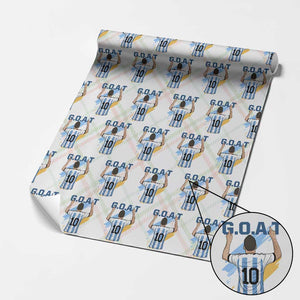 Legendary Number 10 Wrapping Paper Roll Goat Of Soccer Gift For Fans TS12 Christmas Plaid Print Your Wear