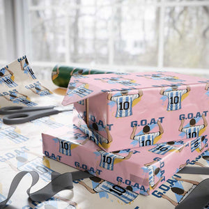 Legendary Number 10 Wrapping Paper Roll Goat Of Soccer Gift For Fans TS12 Light Pink Print Your Wear