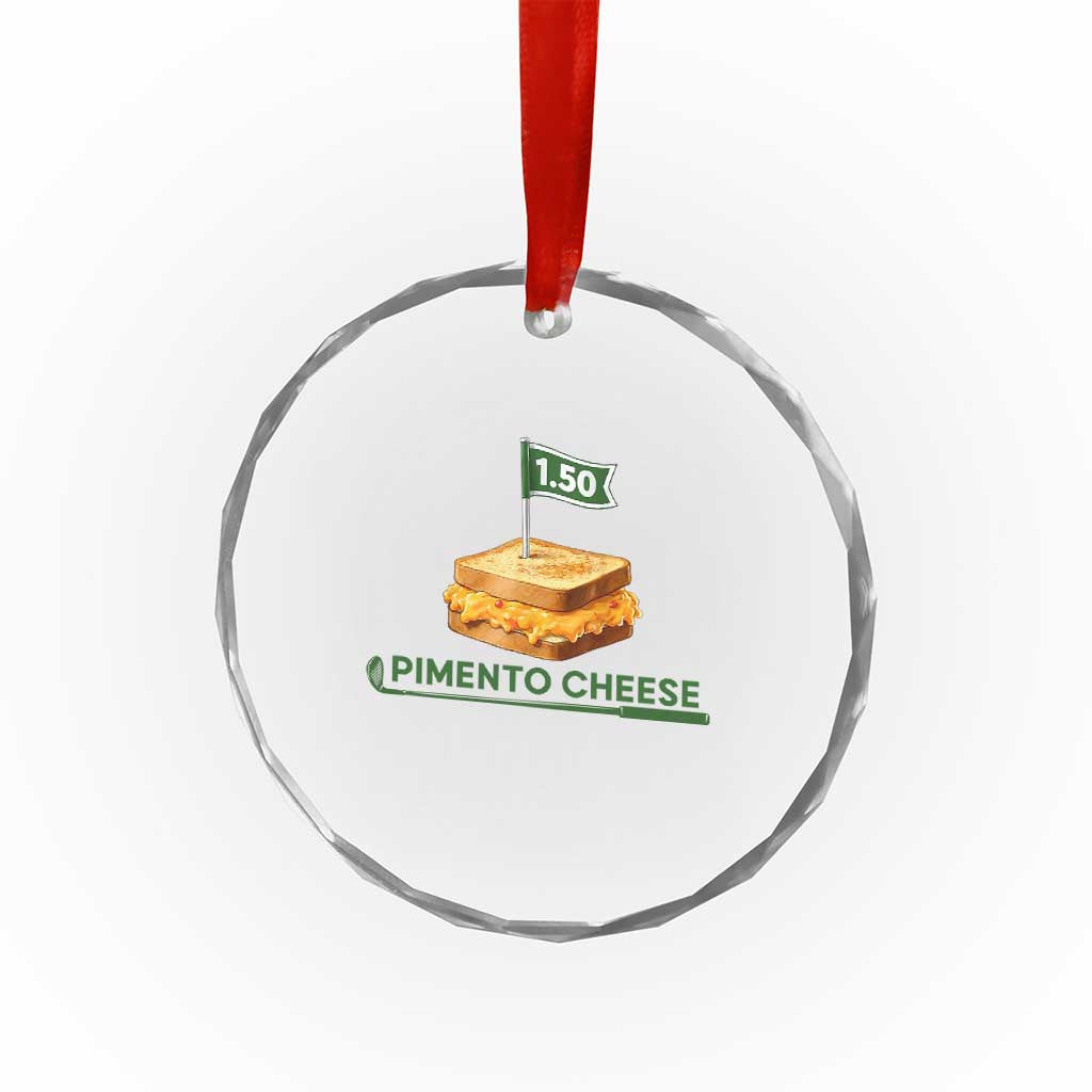 Legendary Pimento Cheese Sandwich Golf Snack Crystal Glass Ornament Funny Georgia Southern Golfing Traditions Fan Humor TS02 Print Your Wear
