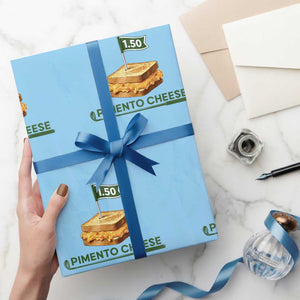 Legendary Pimento Cheese Sandwich Golf Snack Wrapping Paper Roll Funny Georgia Southern Golfing Traditions Fan Humor TS02 Light Blue Print Your Wear