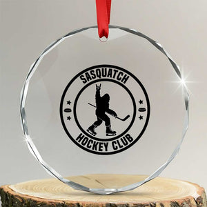 Legendary Sasquatch Hockey Club Crystal Glass Ornament Funny Ice Hockey Gift TS12 Transparent Glass 3'' Circle Print Your Wear