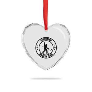 Legendary Sasquatch Hockey Club Heart Crystal Glass Ornament Funny Ice Hockey Gift TS12 Print Your Wear