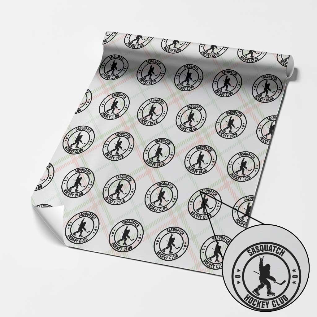 Legendary Sasquatch Hockey Club Wrapping Paper Roll Funny Ice Hockey Gift TS12 Christmas Plaid Print Your Wear