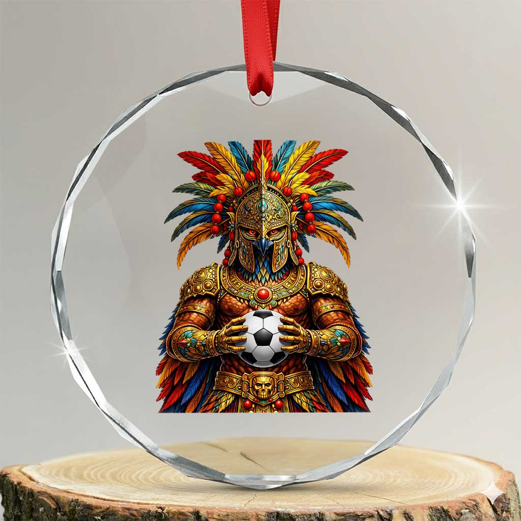 Legendary Tribal Soccer Warrior Crystal Glass Ornament Football Lover TS12 Transparent Glass 3'' Circle Print Your Wear