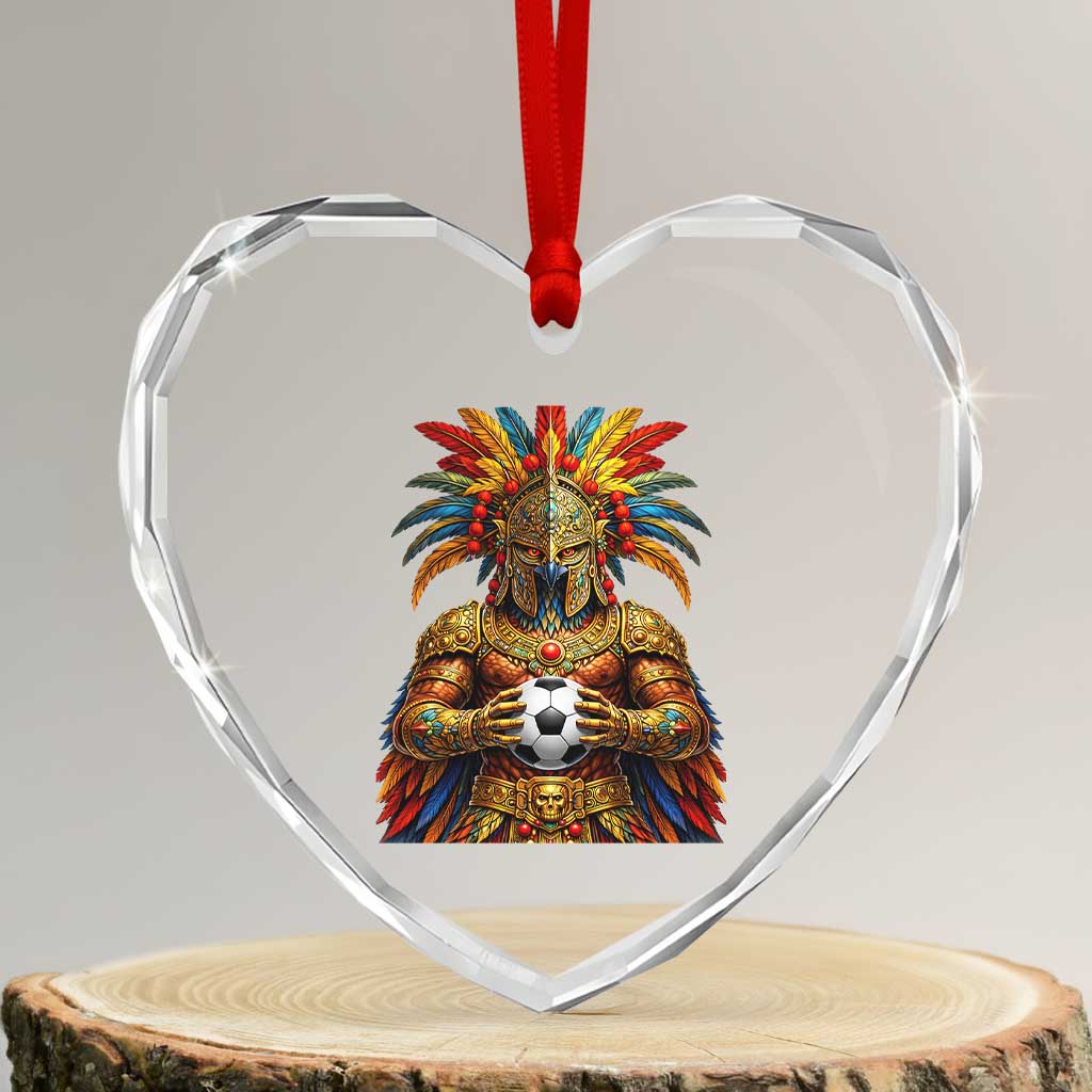 Legendary Tribal Soccer Warrior Heart Crystal Glass Ornament Football Lover TS12 Transparent Glass 3'' Heart Print Your Wear