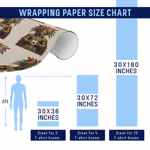 Legendary Tribal Soccer Warrior Wrapping Paper Roll Football Lover TS12 Print Your Wear