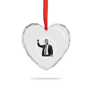 Legends Live Forever Tribute Heart Crystal Glass Ornament Charlie Kirk Legacy Remembrance TS02 Print Your Wear