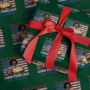 Lemon Pound Cake And Freedom Wrapping Paper Roll 4th of July Hip Hop Edgy Humor Rap Fan