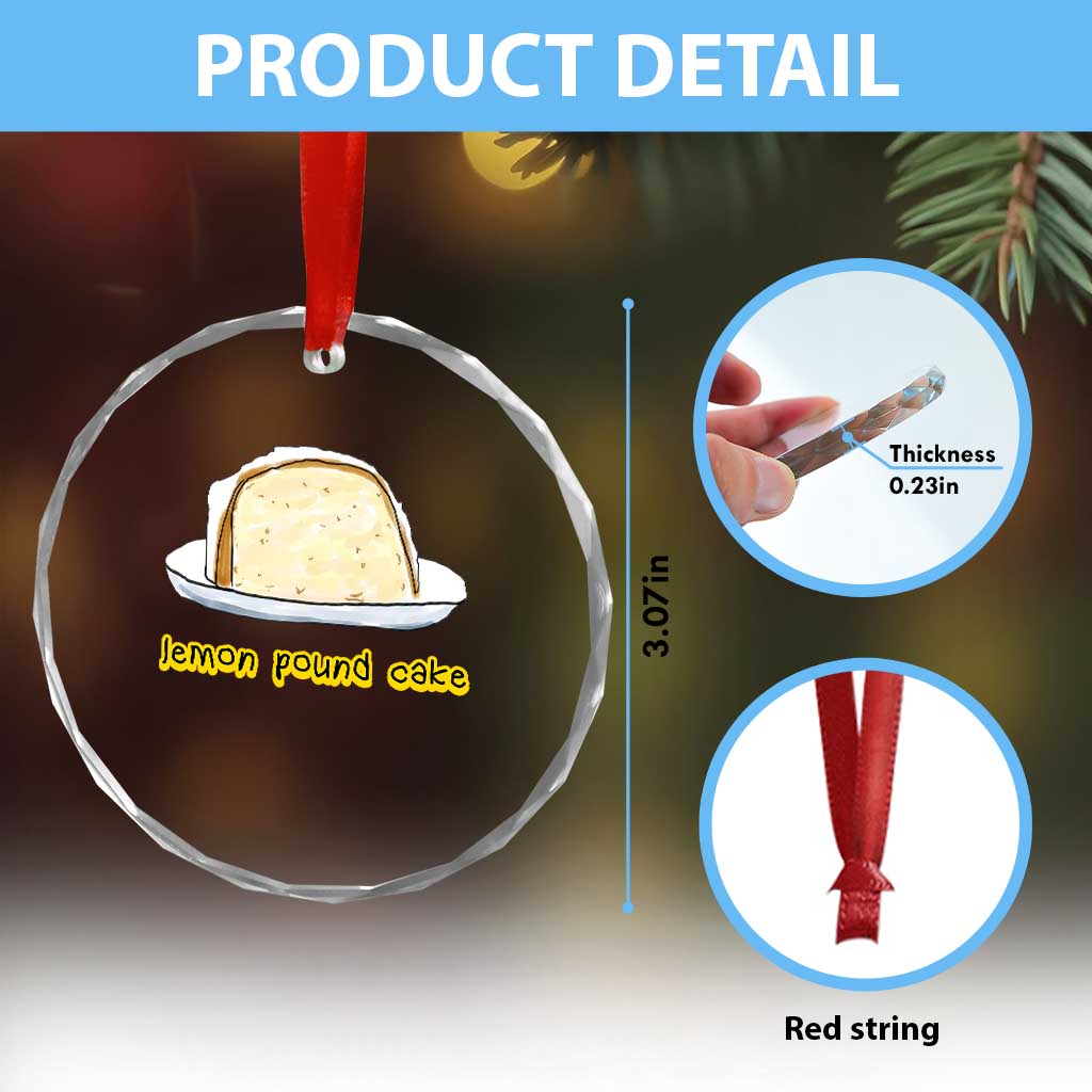 Lemon Pound Cake Funny Meme Crystal Glass Ornament Viral Edgy Hip Hop Humor Parody Gift for Rap Fans TS02 Print Your Wear