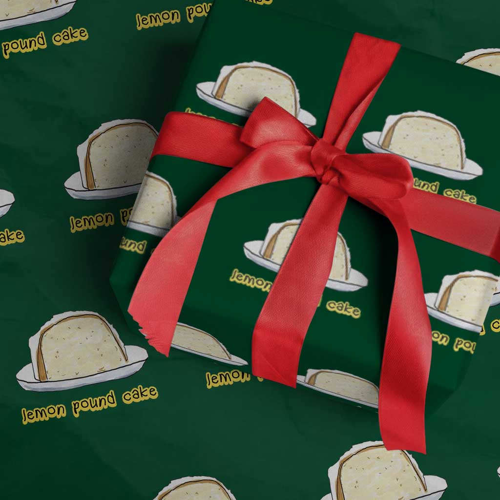 Lemon Pound Cake Funny Meme Wrapping Paper Roll Viral Edgy Hip Hop Humor Parody Gift for Rap Fans TS02 Green Print Your Wear