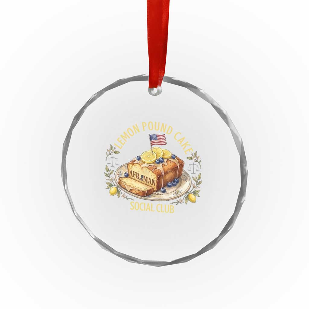Lemon Pound Cake Social Club Crystal Glass Ornament Funny Viral Meme Dessert Parody Rap Fans TS02 Print Your Wear