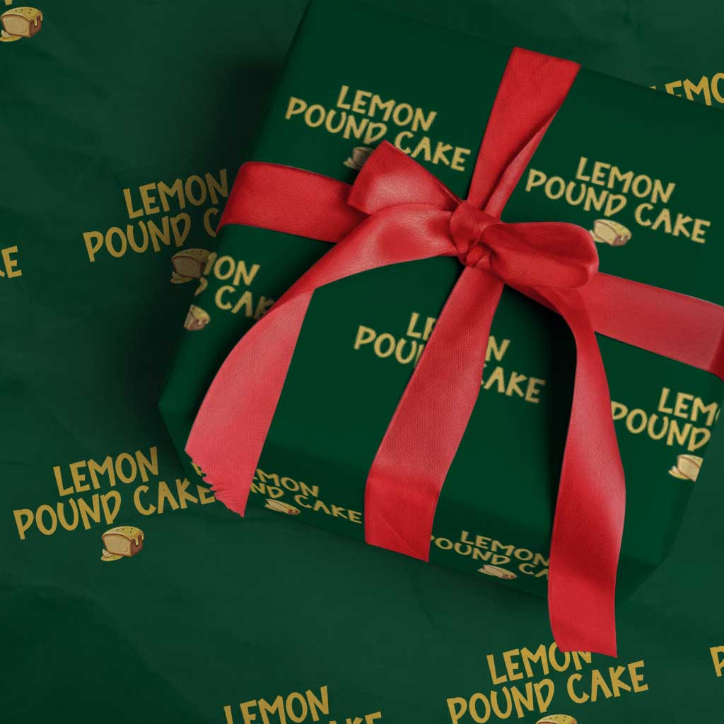 Lemon Pound Cake Team Wrapping Paper Roll Viral Meme Dessert Parody Internet Culture Fans TS02 Green Print Your Wear