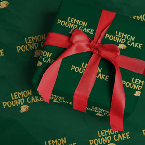 Lemon Pound Cake Team Wrapping Paper Roll Viral Meme Dessert Parody Internet Culture Fans TS02 Green Print Your Wear