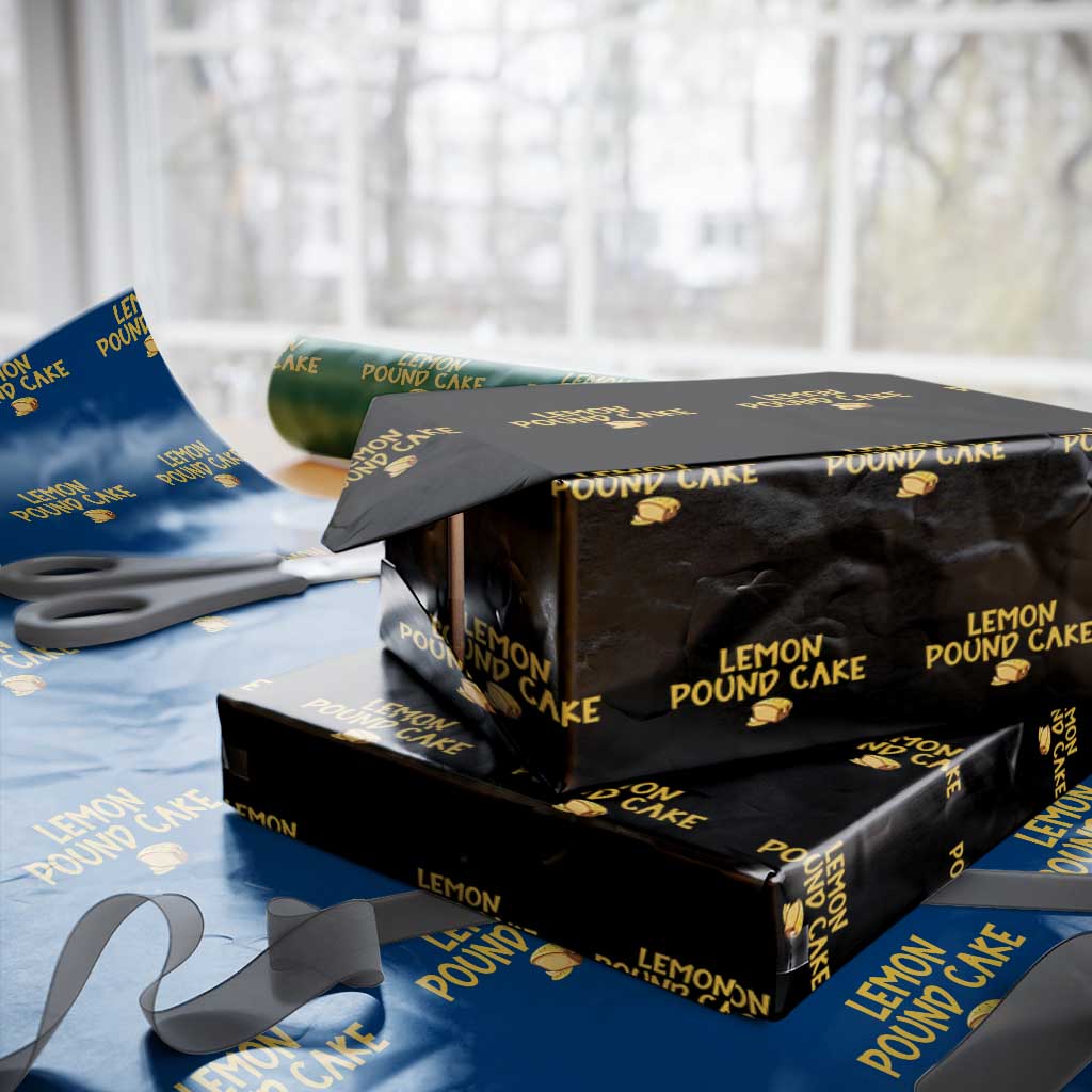 Lemon Pound Cake Team Wrapping Paper Roll Viral Meme Dessert Parody Internet Culture Fans TS02 Black Print Your Wear