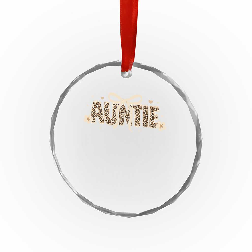 Leopard Auntie Crystal Glass Ornament Coquette Bow Cute Gift For Aunt TS10 Print Your Wear