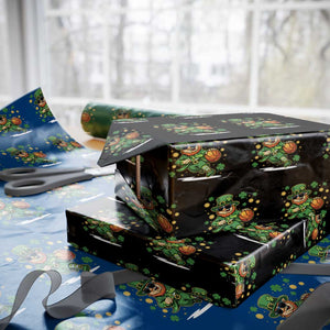 Leprechaun Basketball St Patricks Day Sport Lover Wrapping Paper Roll TS11 Black Print Your Wear