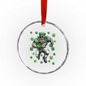 Leprechaun Football Dabbing Pose Crystal Glass Ornament Lucky Irish Gift TS12 Print Your Wear