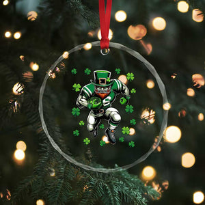 Leprechaun Football Dabbing Pose Crystal Glass Ornament Lucky Irish Gift TS12 Print Your Wear