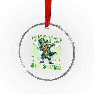 Leprechaun Six Seven Meme Crystal Glass Ornament Funny St Patricks Day Gift TS12 Print Your Wear