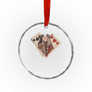 Lesbian Pride Crystal Glass Ornament Vintage Kissing Cards Sapphic Art TS10 Print Your Wear