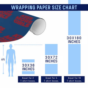 Lesbian Wrapping Paper Roll Kiss More Girls Funny Pride Month TS10 Print Your Wear