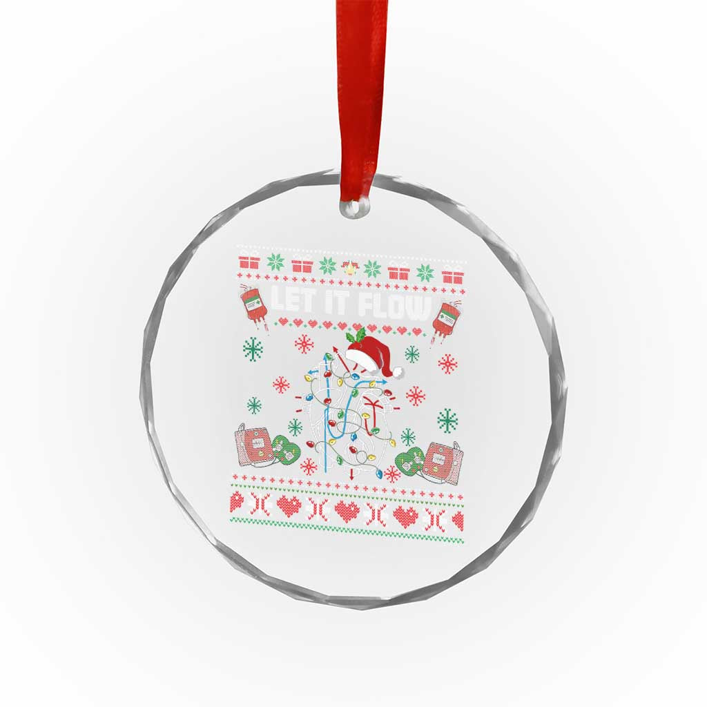Let It Flow Christmas Crystal Glass Ornament Anatomy Heart Cardiac Nurse Santa Xmas TS14 Print Your Wear