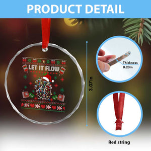Let It Flow Christmas Crystal Glass Ornament Anatomy Heart Cardiac Nurse Santa Xmas TS14 Print Your Wear