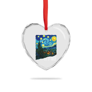 Let It Gogh Funny Vincent Van Gogh Heart Crystal Glass Ornament Starry Night Design Art Lover TS11 Print Your Wear