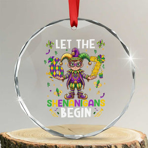 Let The 67 Shenanigans Begin Crystal Glass Ornament Six Seven Meme Mardi Gras TS12 Transparent Glass 3'' Circle Print Your Wear