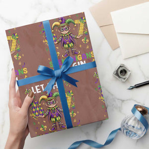 Let The 67 Shenanigans Begin Wrapping Paper Roll Six Seven Meme Mardi Gras TS12 Mocha Print Your Wear