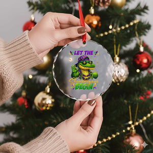 Let The Shenanigans Begin Mardi Gras 67 Meme Crystal Glass Ornament Funny Alligator Mardigator Six Seven TS11 Print Your Wear