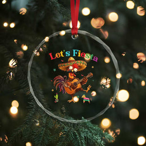 Lets Fiesta Cinco de May Crystal Glass Ornament Funny Chicken Playing Guitar TS12 Print Your Wear