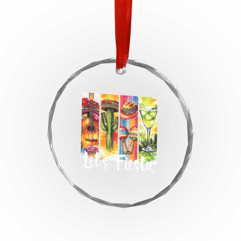 Lets Fiesta Crystal Glass Ornament Funny Cinco De Mayo Party Celebration TS12 Print Your Wear