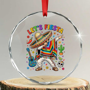 Lets Fiesta Crystal Glass Ornament Funny Dabbing Boy Cinco De Mayo Fiesta TS14 Transparent Glass 3'' Circle Print Your Wear