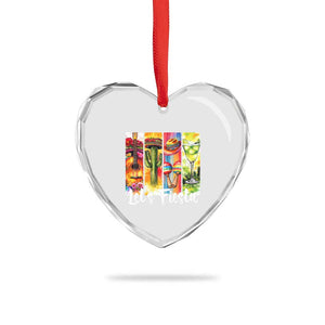 Lets Fiesta Heart Crystal Glass Ornament Funny Cinco De Mayo Party Celebration TS12 Print Your Wear