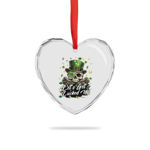 Lets Get Lucked Up Heart Crystal Glass Ornament Lucky Skeleton St Patricks Day TS12 Print Your Wear