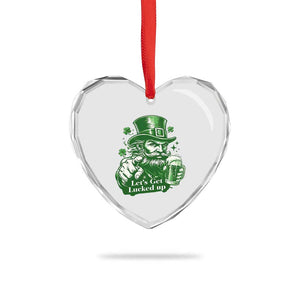 Lets Get Lucked Up Heart Crystal Glass Ornament St Patricks Day Party Humor TS12 Print Your Wear