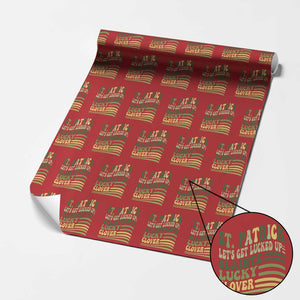 Lets Get Lucked Up Wrapping Paper Roll Funny St Patricks Day TS12 Red Print Your Wear