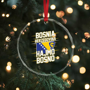 Lets Go Bosnia Herzegovina Hajmo Bosno Dragon Shield Crystal Glass Ornament Soccer Team Pride Football Fan Heritage