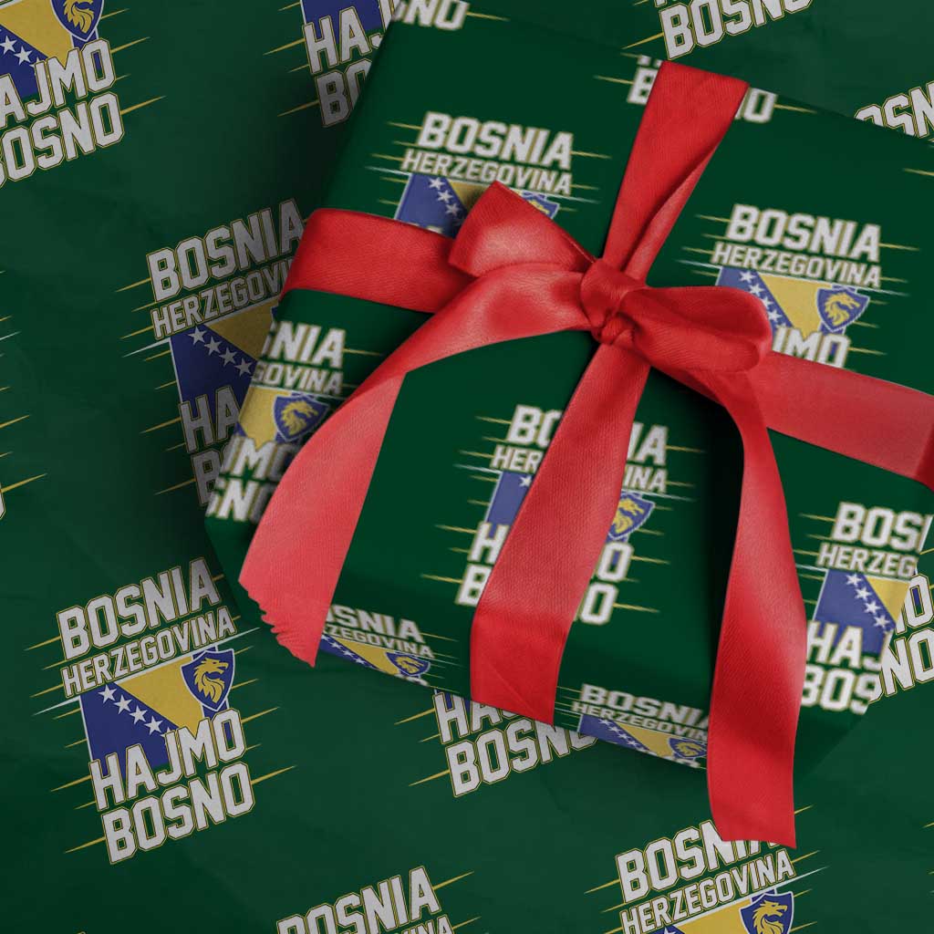 Lets Go Bosnia Herzegovina Hajmo Bosno Dragon Shield Wrapping Paper Roll Soccer Team Pride Football Fan Heritage TS02 Green Print Your Wear