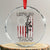 Lets Go Taco Betsy Ross Flag Crystal Glass Ornament Vintage Patriotic Rifle Gun Rights TS02 Transparent Glass 3'' Circle Print Your Wear